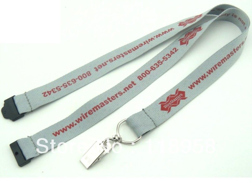 Lanyard 3/4" inch Polyester Custom Safety Breakaway Screenprinted 36" L x 3/4" W